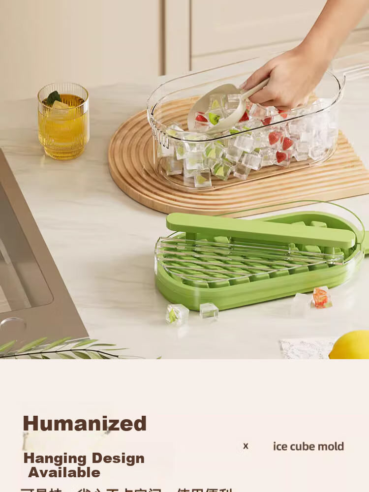 Jingmao Ice Cube Mold, Ice Tray, Freezer Mold, Ice Cube Maker with Storage Box, Double-Layer 56 Compartments, Includes Ice Scoop, Food Grade 11