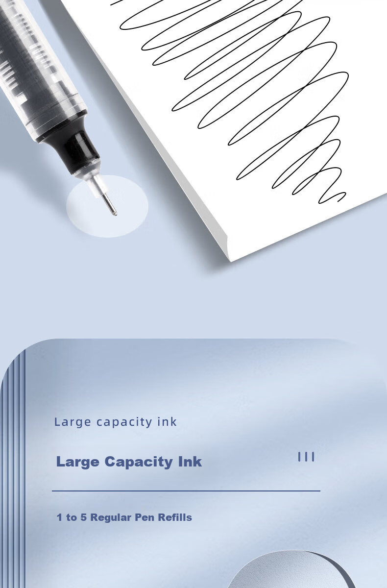 Licao Black 0.5mm Needle Tip Pen, Quick-Drying Gel Pen with Needle Tip, Carbon Ink Pen for Students' Signature, Water-Based Pen, Qimiao Yuanwuxing [6 Pcs] 4