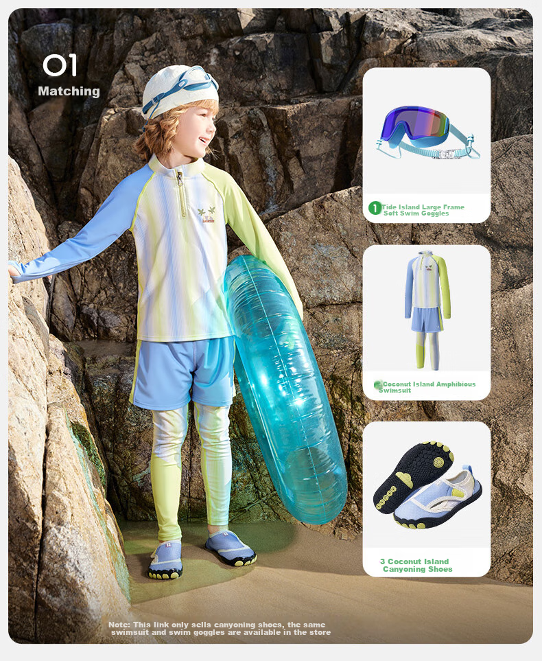 Kocotree KK Tree Kids Creek Shoes Non-Slip Cut-Resistant Baby Beach Swimming Water Shoes Moss Gray Green 22