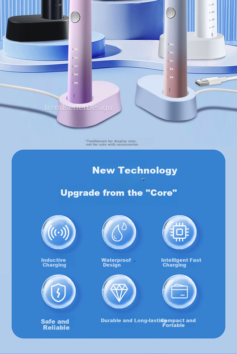 Chaofan Compatible with Flyco Electric Toothbrush Charger Base FT5105/FT7106/FT7205/FT7107, Wireless Induction Charging Cable Accessory 3
