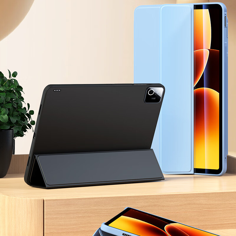 BIAZE Case for 2025 Xiaomi Pad 8/8 Pro, 11.2-inch Xiaomi Tablet Tri-fold Full Coverage Shockproof Smart Sleep Cover PB639-Lavender
