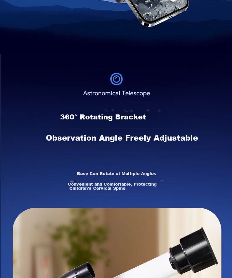 Huge Astronomical Telescope, Stargazing And Moon Viewing, High Magnification, High Definition, Professional, Elementary School Students' Introduction, Children's Toy, Children's Day Gift 8