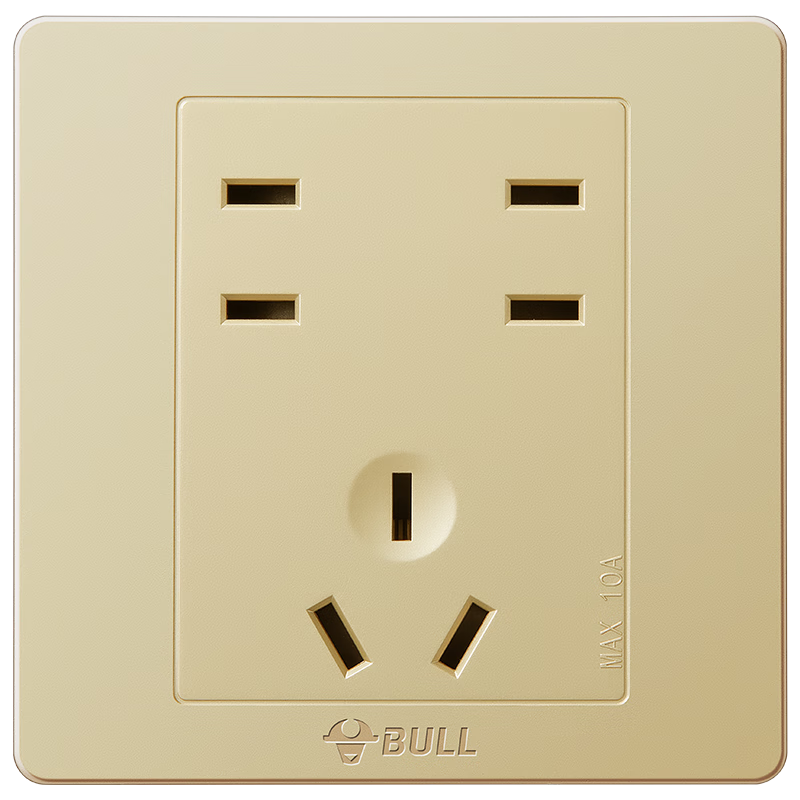 BULL G07 Series 10A Seven-Hole Socket 86 Type Switch Panel G07Z323S Champagne Gold