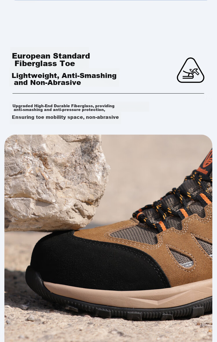 Lanoudun Safety Shoes for Men, Electrician Insulated 10KV, Non-Slip, Anti-Smashing, Puncture-Resistant, Comfortable, Breathable Work Boots D206GY Size 44 4