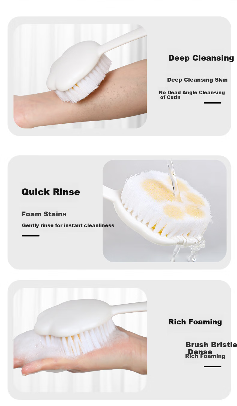 Leli Bath Brush, Shower Brush, Long Handle, Cute Pet Design, Wall-Mountable, Skin-Friendly, Single Piece 10