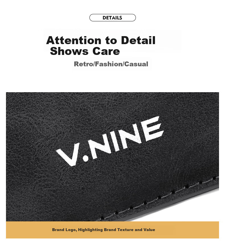 V.NINE Men's Slim Portable Card Holder And Wallet Combo with Pull-Out Design, Business Short Style Multi-Card Slots Wallet, Gift Box Packaging for Me 15