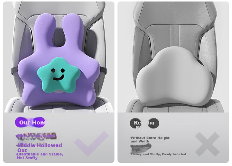 SITGOOD Lumbar Support Cushion, Office Back Pillow, STG Seat Pad, Long-Sitting Waist Protector, Mid-Autumn Festival Gift, Purple 9