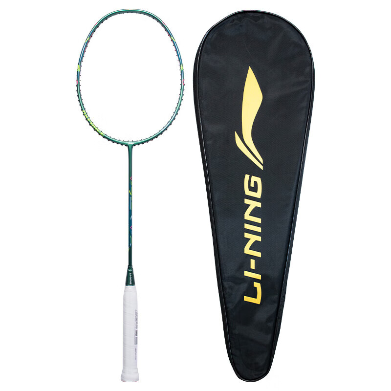 Li-Ning Badminton Racket, New Color Thunder Gun, Deep Dark Green, 4U Unstrung Racket, AYPU039-4 8