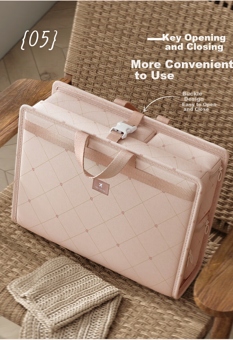 Baicaoyuan Travel Storage Bag, Luggage Organizer, Clothes Sorting Pouch, Travel And Business Trip Hanging Bag, Packing Organizer, Pink 15