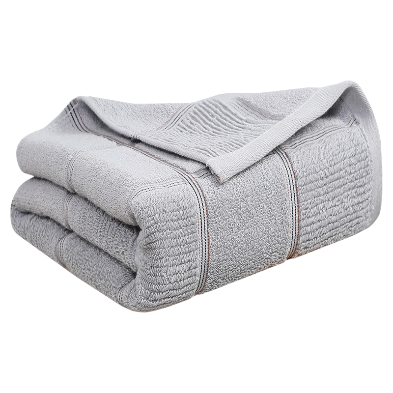 KING SHORE Class A Pure Cotton Bath Towel, Absorbent Shower Towel, Men's Sports Bath Towel, 140cm*72cm, Gray