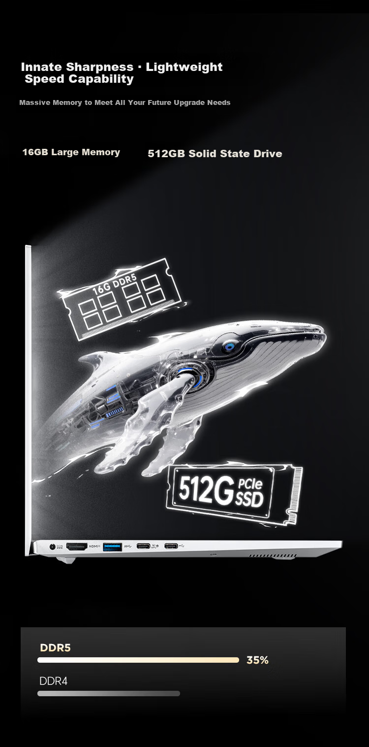 COLORFIRE MEOW MeowBook14 Pro, Colorful Orange, 14-Inch Laptop, Thin And Light, High Performance, Ryzen AI 7 350, 32GB RAM, 1TB Storage, 2.8K Display, Ice Silk Silver 8