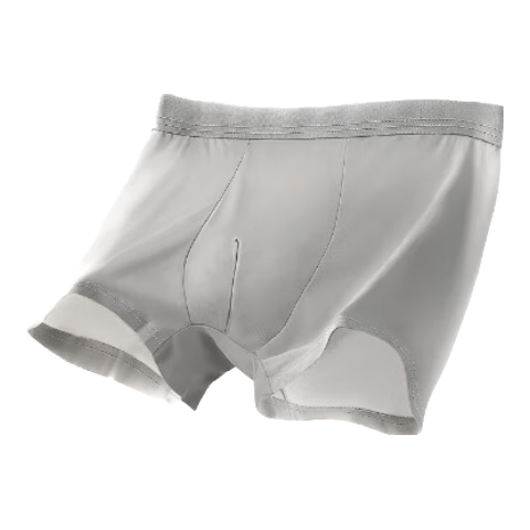 Briars Disposable Men's Underwear, Cloud-Soft Sterile Daily-Use No-Wash Boxer Briefs, Gray-Blue, 3XL