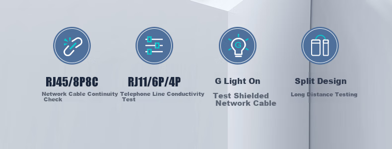 WANJEED (OFNPFTTH) Network Cable Tester, Multifunctional Network Tester, Line Tester, RJ45/RJ11 Network Cable And Telephone Line Signal Continuity Detector with Battery, WJ-1113 2