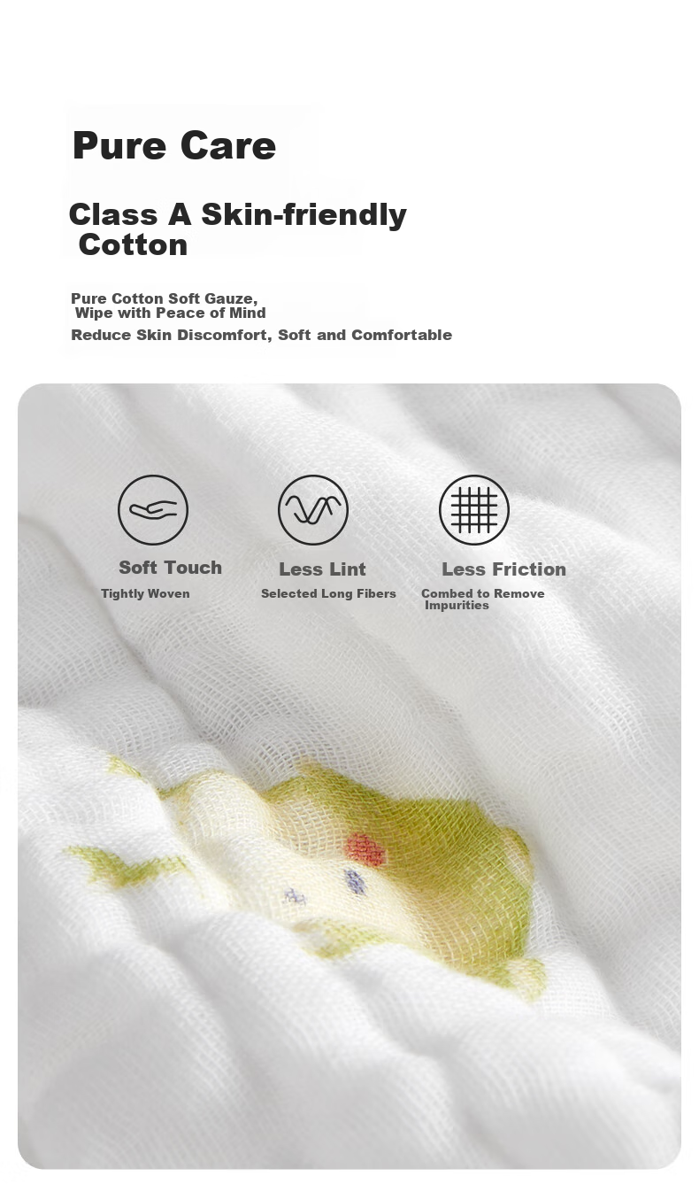 Shiyuejiejing Gauze Square Towel, 6-Layer, 3-Pack, Class A Pure Cotton Drool Bib, Ultra-Soft, Washable, Wanderlust Plan, 30*30 2