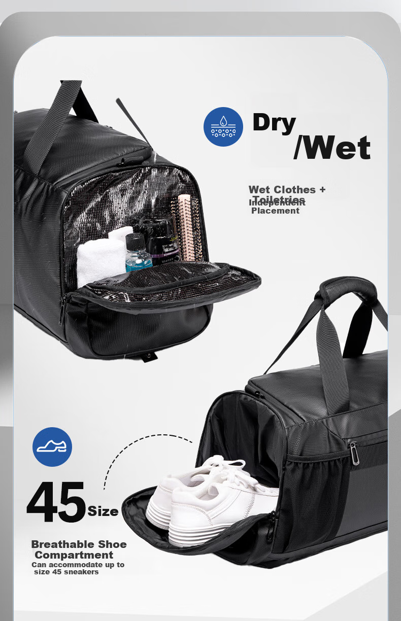 VICTORIATOURIST Multifunctional Travel Bag for Men, Large Capacity Sports Fitness Bag, Handbag with Wet And Dry Separation, Short-Trip Business Trip Backpack 3