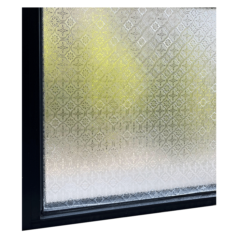 Xiruo Vintage Frosted Glass Sticker Window Film Bathroom Privacy Light-Blocking Opaque, Crabapple Pink 60*200cm