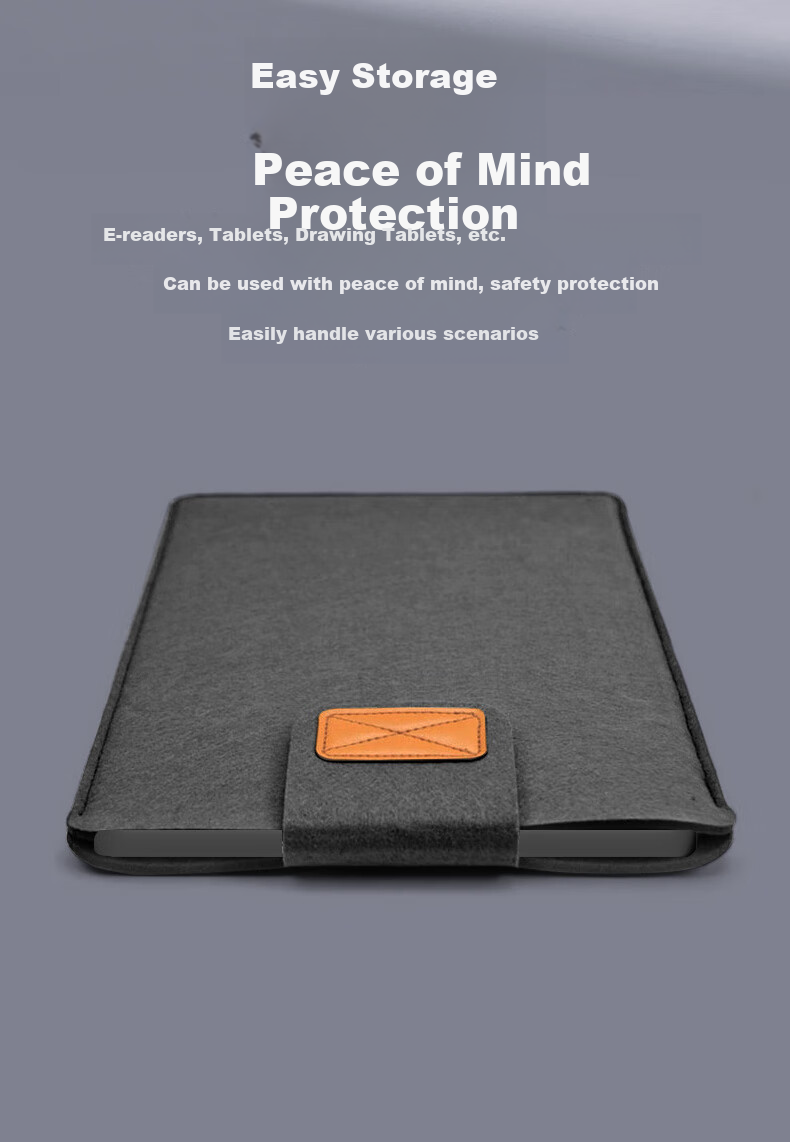 Freeson Compatible with Keda Xunfei C10/C10S/X3 Pro/Bubugao A2/X2/X2Pro Storage Bag, E-Ink Reader E-Paper Book Inner Sleeve Protective Cover, 10 Inches 4