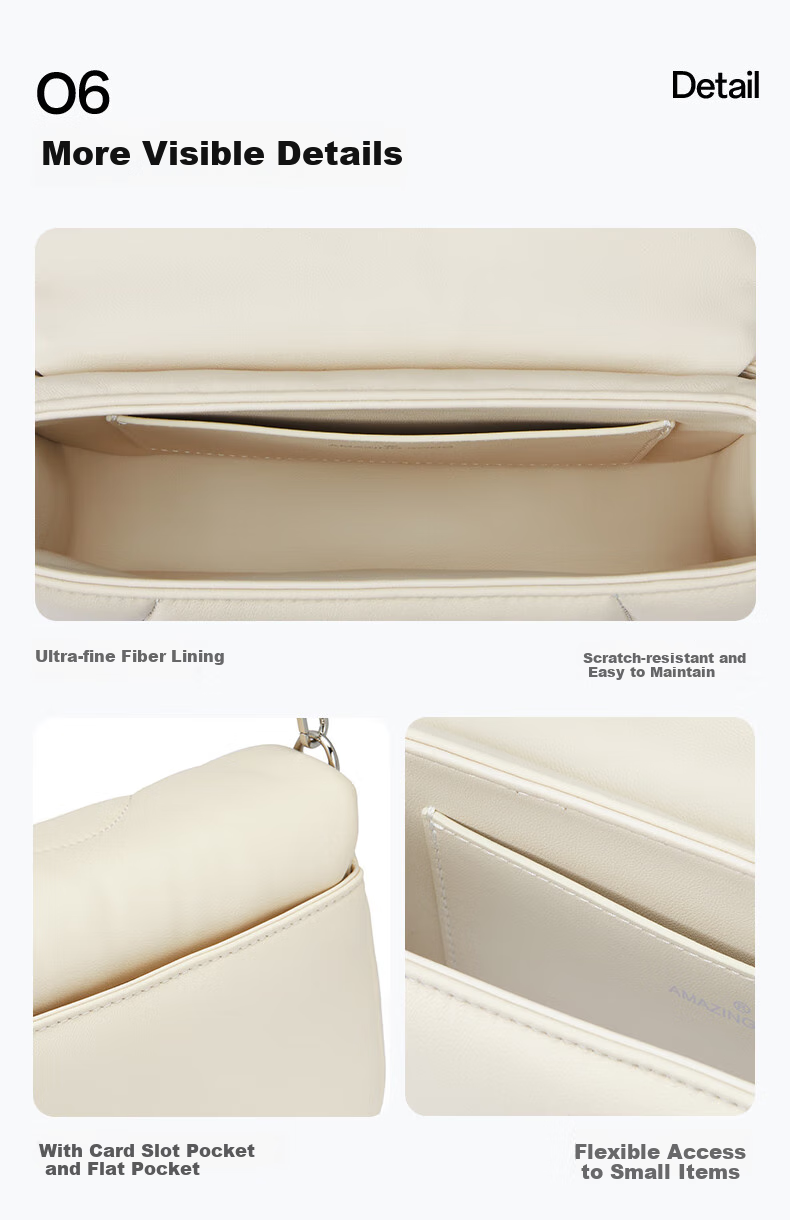 AMAZING SONG Women's Handbag, Flower Roll Bag, Medium Size, Top-Grain Sheepskin, Shoulder Crossbody Bag, Original Practical Handbag, High-End Niche Gift 11