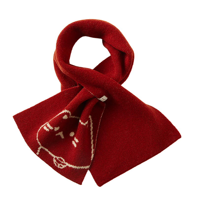 JIUMU Pure Wool Interwoven Small Scarf Women's Autumn Winter Warm Neck Warmer Lightweight Short Scarf for Girls
