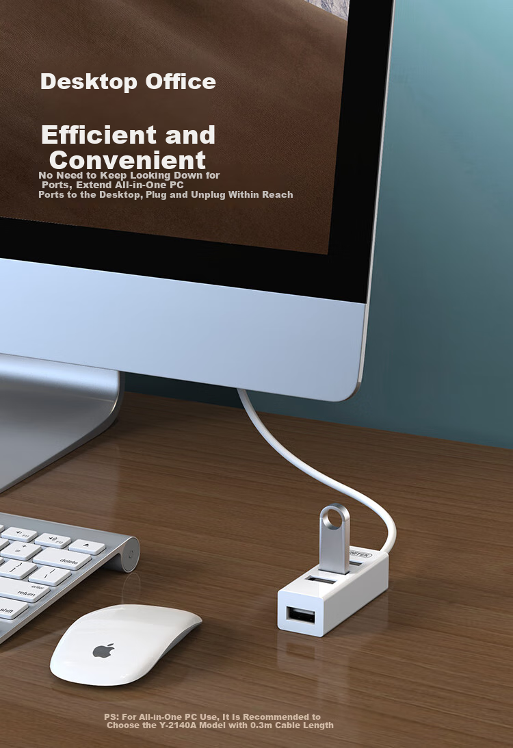 UNITEK USB 3.0 Hub, 4-Port Expansion Dock with Type-C Power Port, for Laptops And Desktop Computers, One-To Adapter for Keyboard, Mouse, USB Drive, 0.3 Meters 6