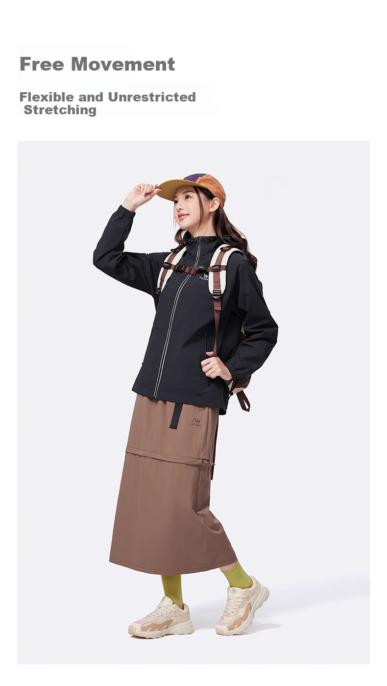 CAMEL Sports Jacket, New Style for Men And Women, Spring And Autumn Hooded Casual Versatile Jacket, Outdoor Water-Resistant Single-Layer Windbreaker 6