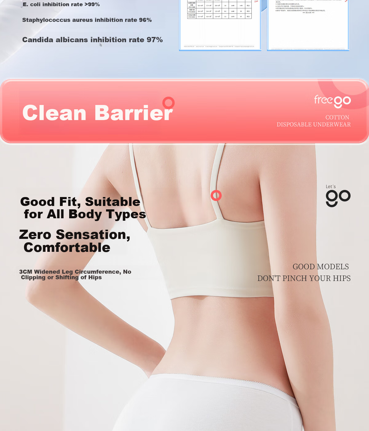 Freego Disposable Women's Pure Cotton Underwear, Sterile, No-Wash, for Travel, Pregnancy, Postpartum, Menstruation, Portable, Individually Packaged, XL 11