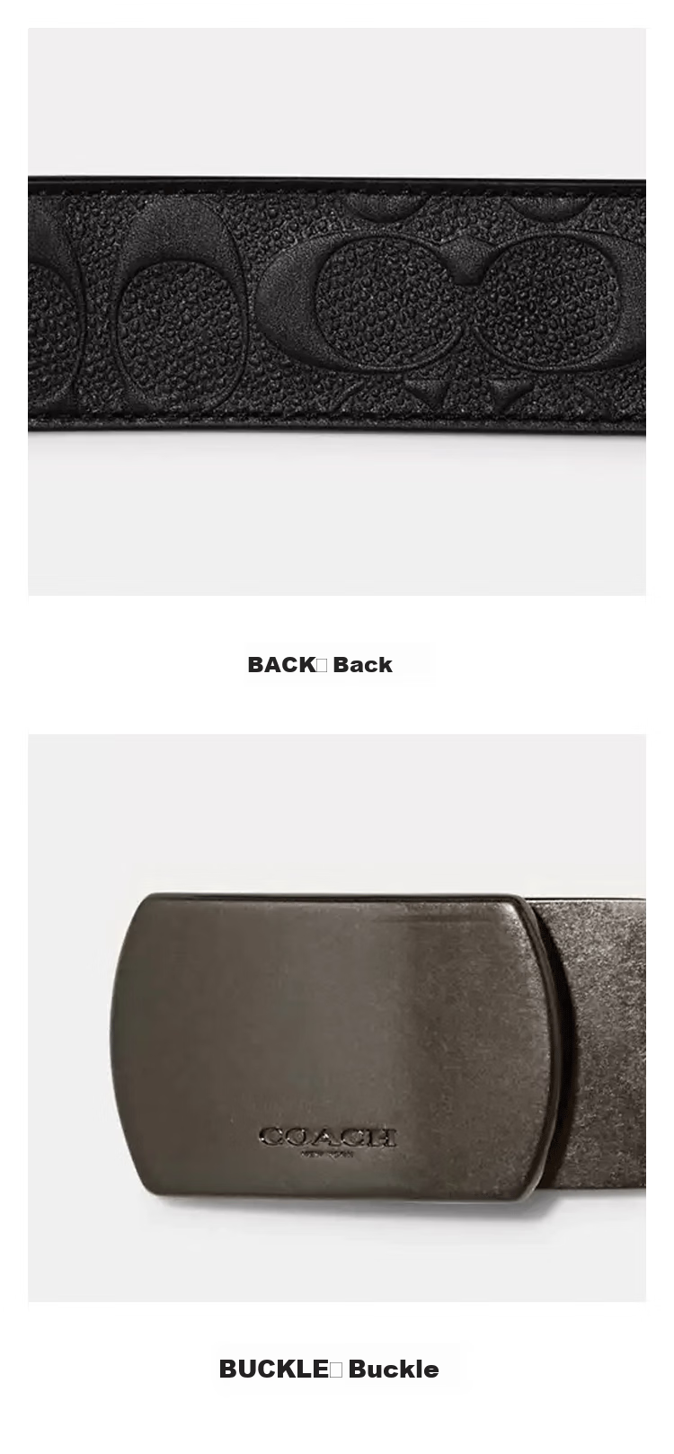COACH [Brand Direct Supply], Men's Wide Leather Belt, 38MM Black And Brown, CQ009, New Year Gift 2