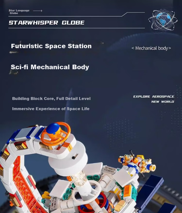 Lianhe Chuangxiang Compatible with LEGO Globe Building Blocks, Geography Toy for Children Aged 6-12, Birthday Gift for Boys 3