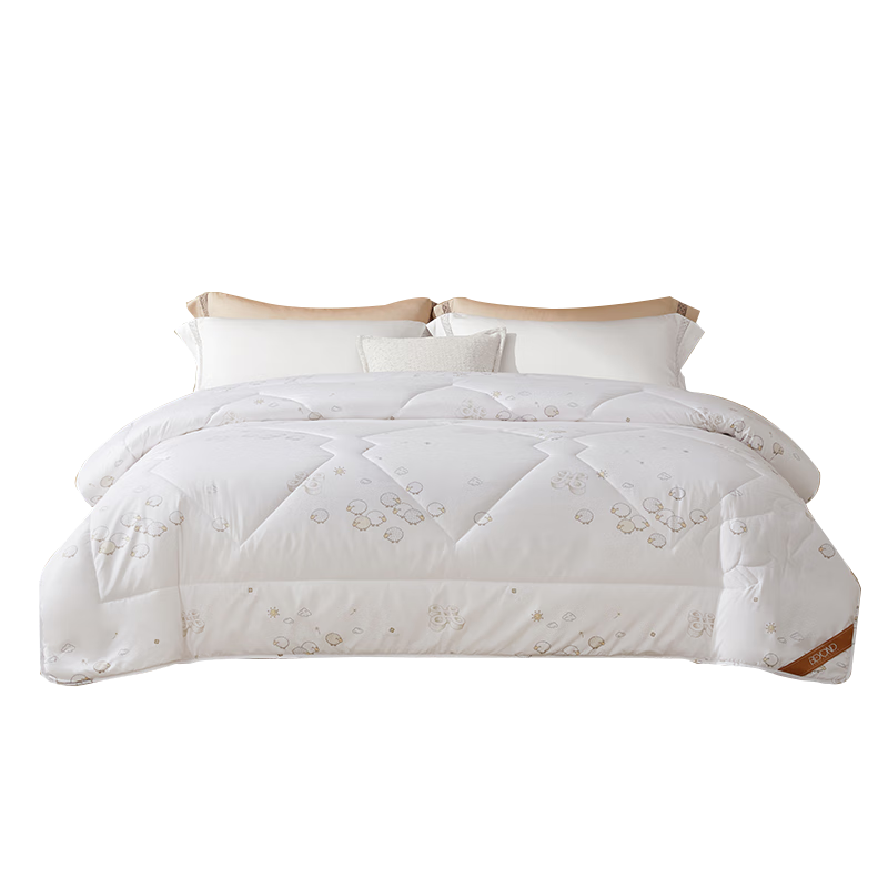 BEYOND Home Textiles Class A Antibacterial 100% Australian Imported Wool Comforter, Thickened Winter Quilt Duvet Insert, Approximately 5 Jin (2.5 Kg), 150*210cm