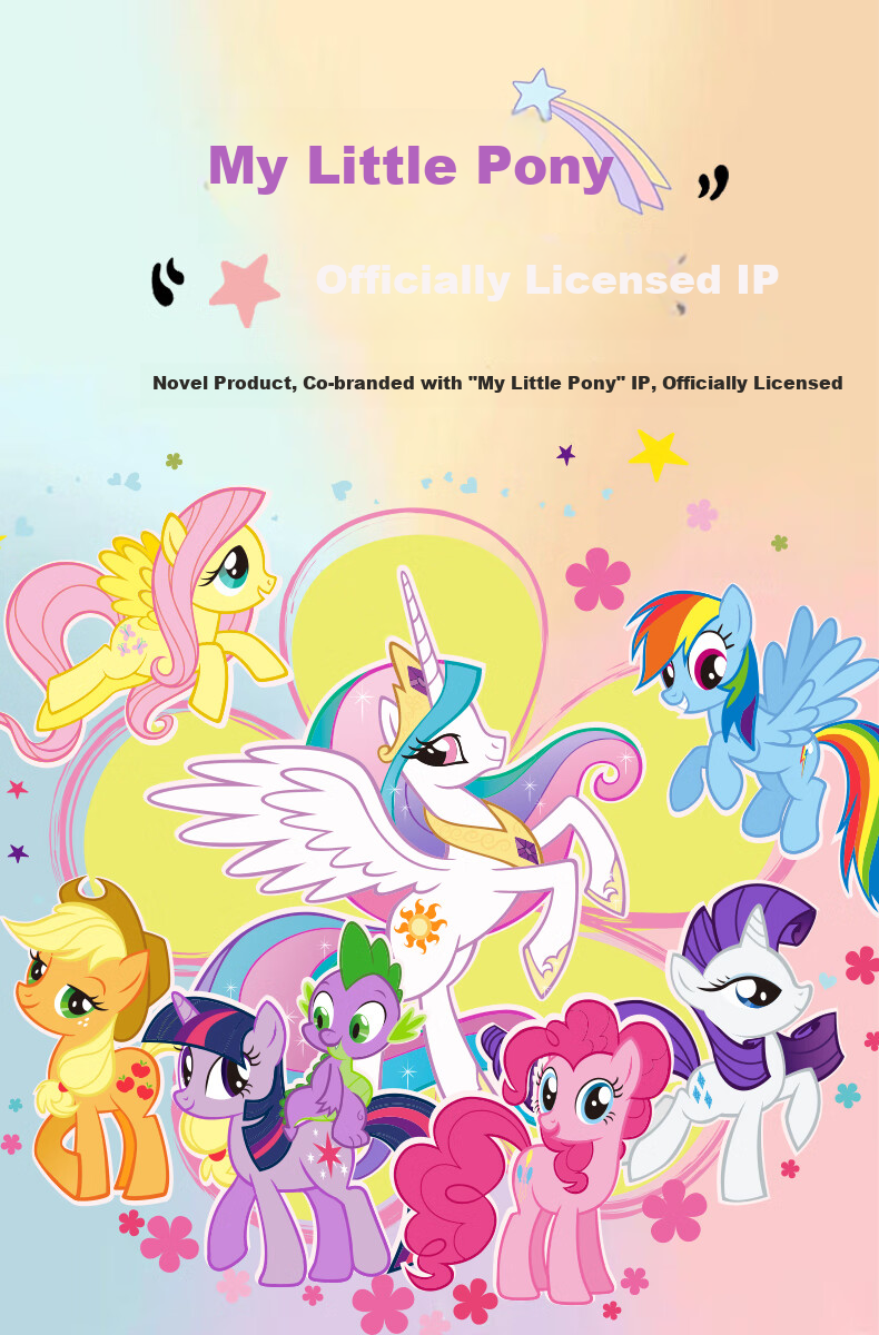 Chuge Children's Sticker Stamp Machine, Cartoon Stickers Toy for Boys And Girls, Reward Stamps, My Little Pony Puzzle Beans 2