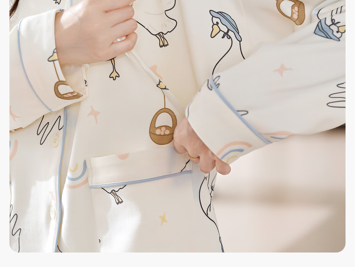 JOYNCLEON Maternity Cotton Postpartum Nursing Pajamas Antibacterial Goose Homewear L Jyz157355 15