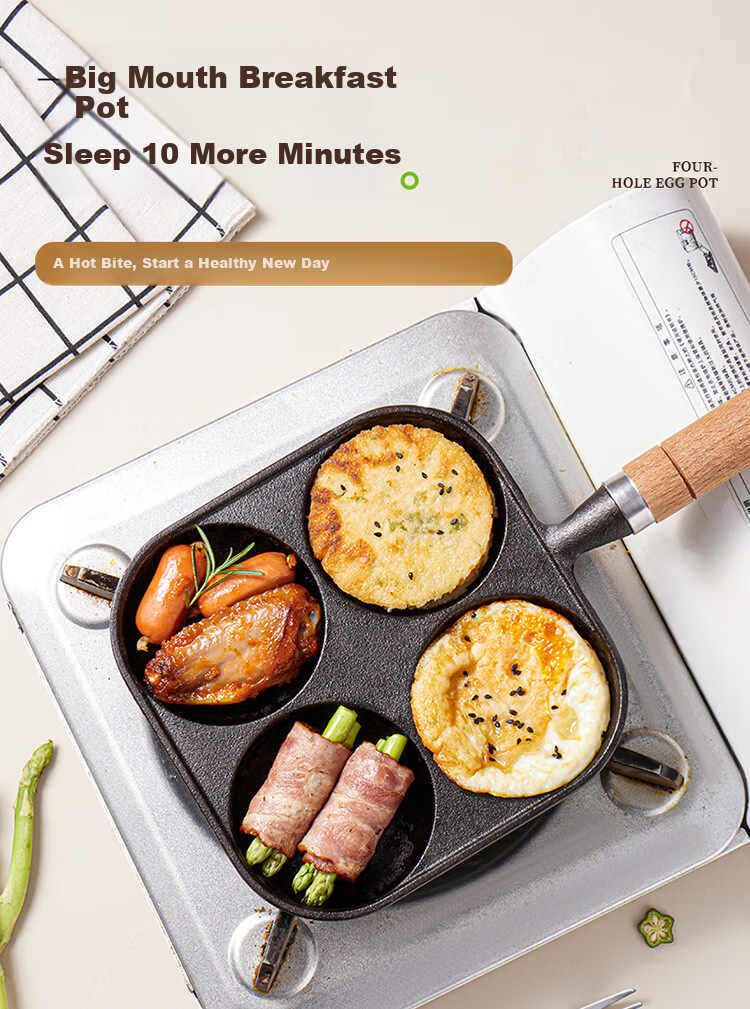 Baijie Sausage Grilling Pan, Home Use Starch Sausage Maker, for Grilling Rice Cakes, Lamb Skewers, Gluten, Sausages, Outdoor Grilling Plate 4
