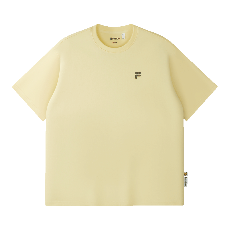 FILA FUSION Official Trendy Couple's Short Sleeve T-Shirt Summer Colorful Loose Sports Tee