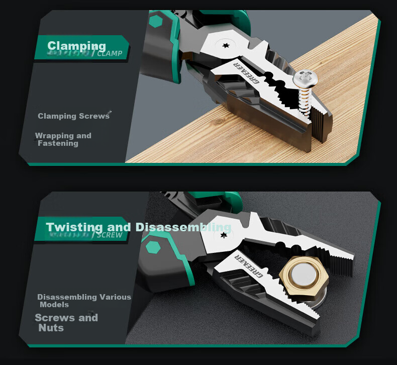 GREENER Pliers, Electrician-Specific, New Industrial-Grade High-Hardness Labor-Saving Tool, Tiger Pliers, Hand Pliers, Multi-Functional Pliers 2