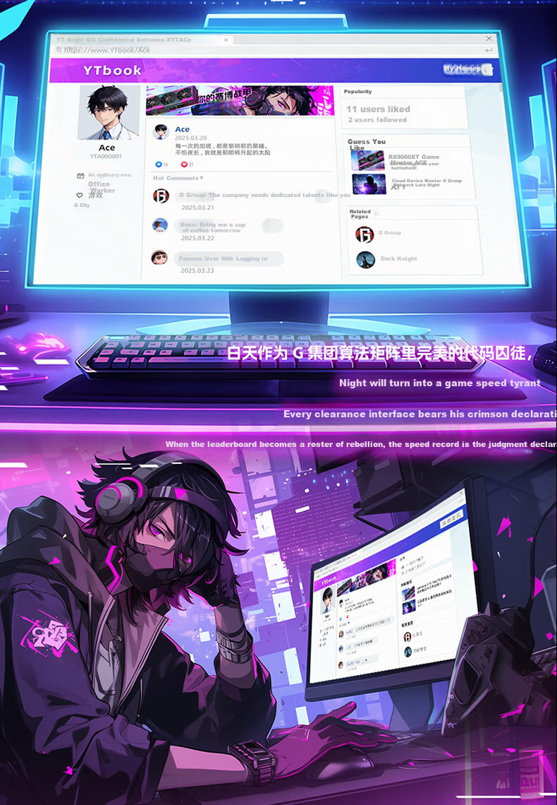 Yeston AMD RADEON RX 9060 XT 16G D6 Ying Tong Hua Jia OC Three-Fan New Gaming Discrete Graphics Card 3