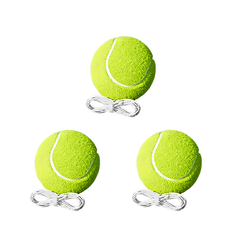 FEIERDUN FED Tennis String, Rubber Ball, Elastic Ball, Tennis Racket, Tennis Base Accessories, Set of 3
