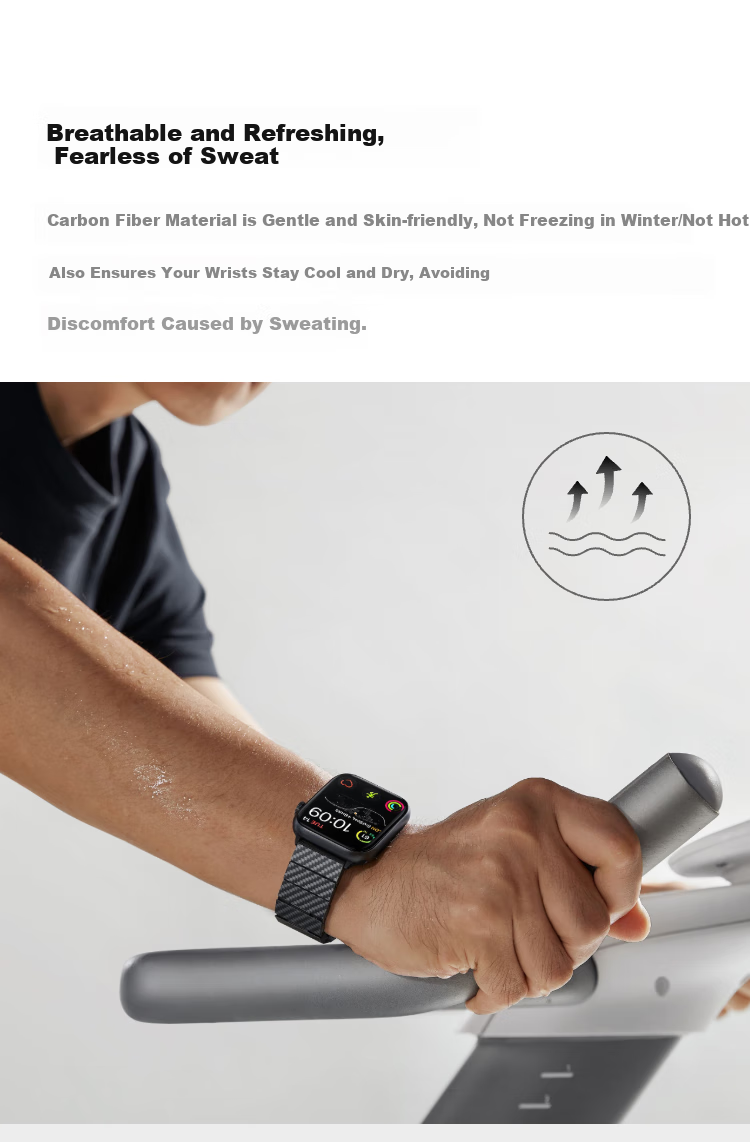 PITAKA Apple Watch Band Compatible with Apple Watch Ultra 2/S9/S8/7/6/5/4/3/SE Carbon Fiber Magnetic Vintage Style Universal Fit for All Apple Watch Models 5