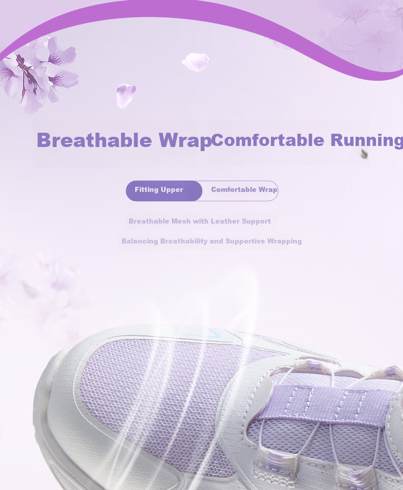 361° Children's Shoes Girls' Sports Shoes for Fall 2025, Shock-Absorbing Rebound Knob Casual Running Shoes for Older Kids, White Size 35 8