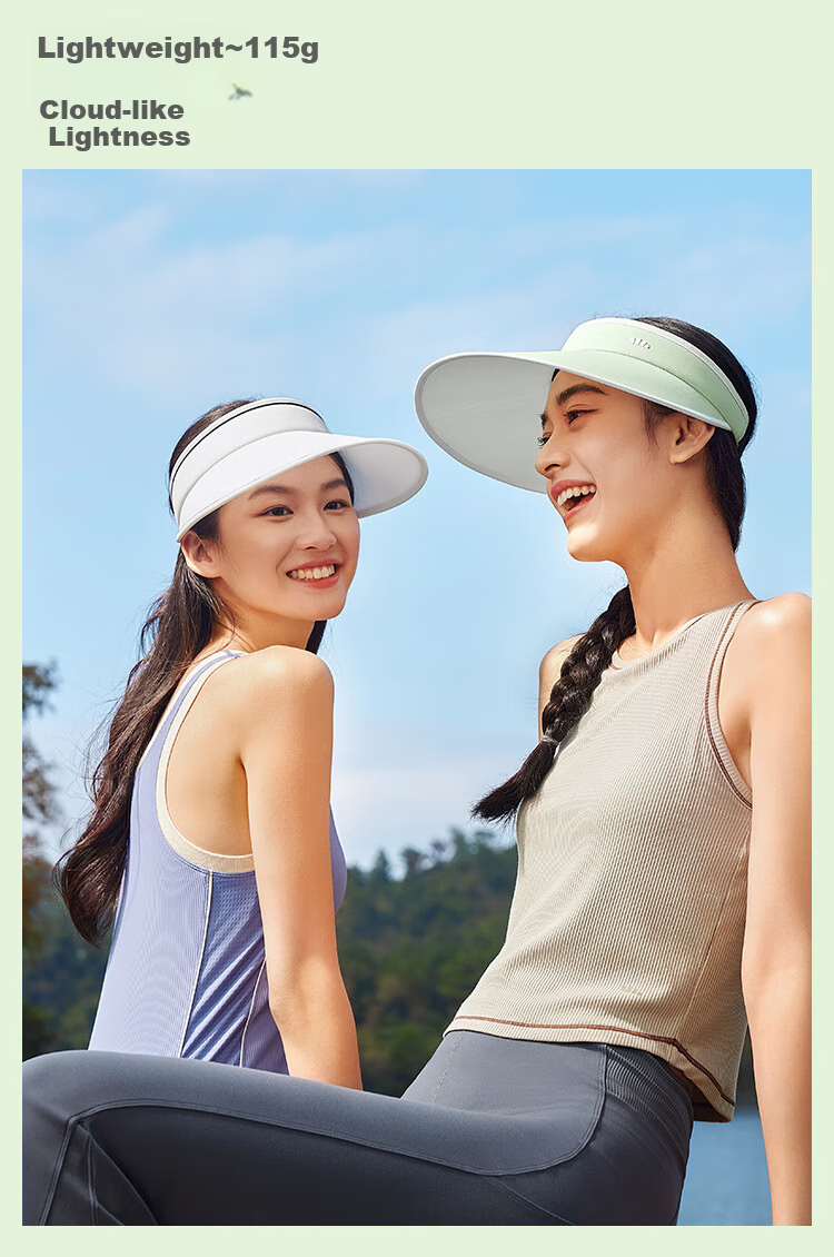 Beneunder Women's Sun Hat Open Top Sunshade Hat UV Protection Face Cover Fashionable Versatile Blue 18