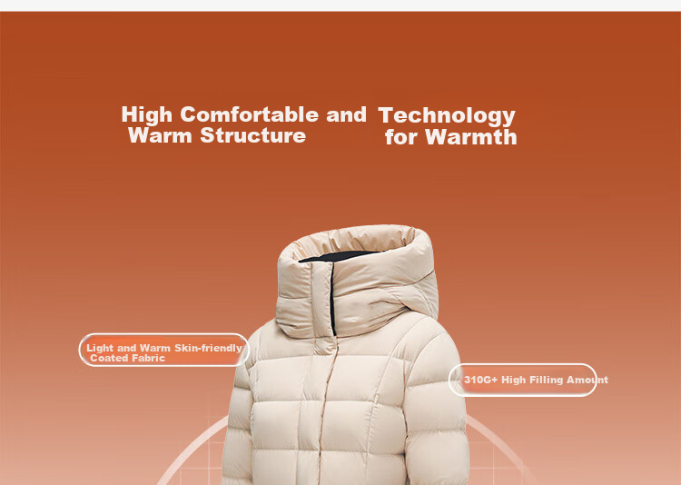 Tanboer Women's Long Hooded Goose Down Coat Thickened Waist Winter Business Warm Down Jacket 898 Black Size 165 10