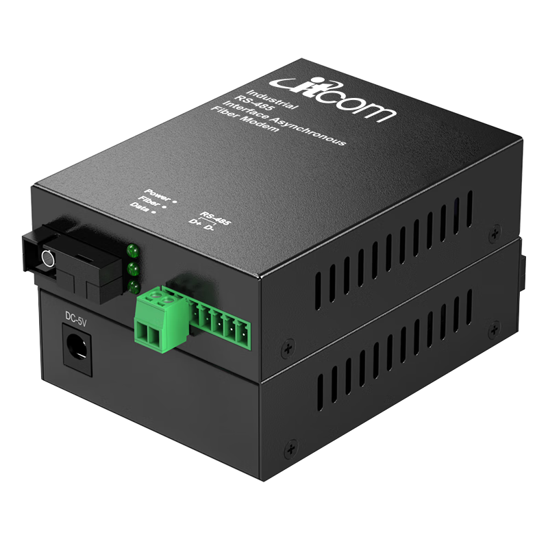 Itcom Aidicon 1-Port Bidirectional RS485 Fiber Optic Extender Industrial Control Optical Modem 485 Fiber Transceiver Optical-Electrical Converter SC Interface IT168-S485-25AB
