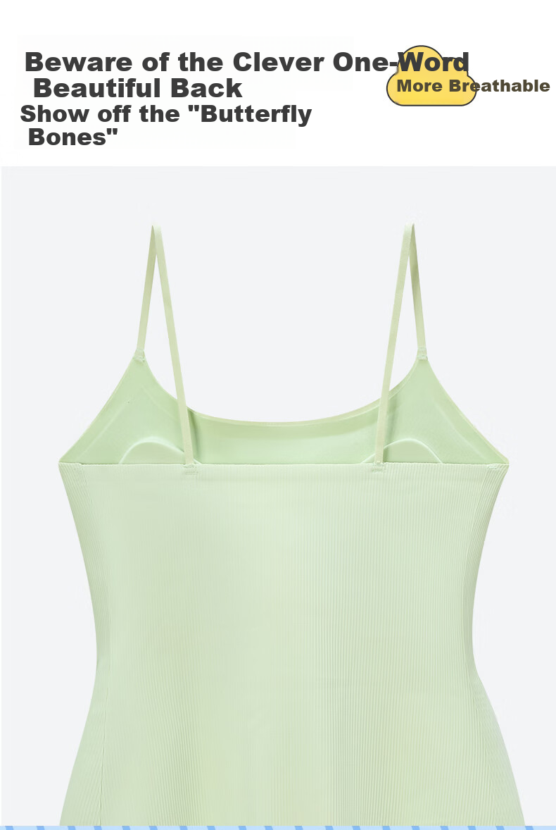 Bandgewoo Camisole for Women with Built-In Bra Pads, Seamless Underwear, Beautiful Back Design, Thin Straps, Anti-Exposure Bralette, Inner Wear 7