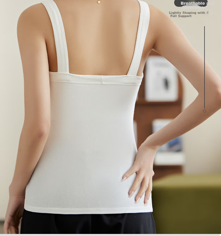 LangSha Wireless Bra Vest for Women with Built-in Chest Pad, One-piece Innerwear, Plus Size, Sexy, Versatile, High Elasticity, Breathable Camisole 21