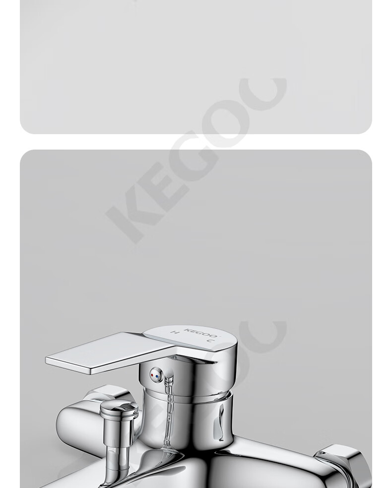 KEGOO Shower Faucet Mixer Valve Set Bathroom Hot and Cold Triple Switch Bath Tub Mixer K211108 1
