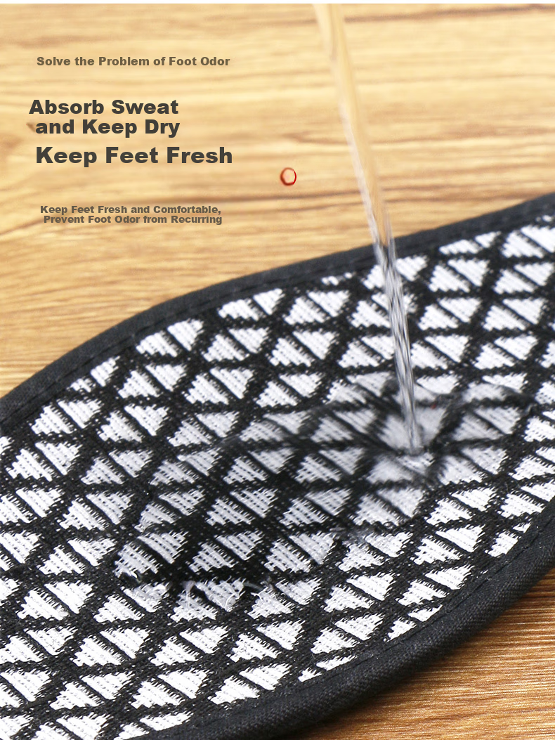 Buyun [6 Pairs] Deodorizing Insoles for Men And Women, Sweat-Absorbing Breathable Odor-Resistant Military Training Leather Shoes Sports Insoles Winter Antibacterial Mixed Colors 7