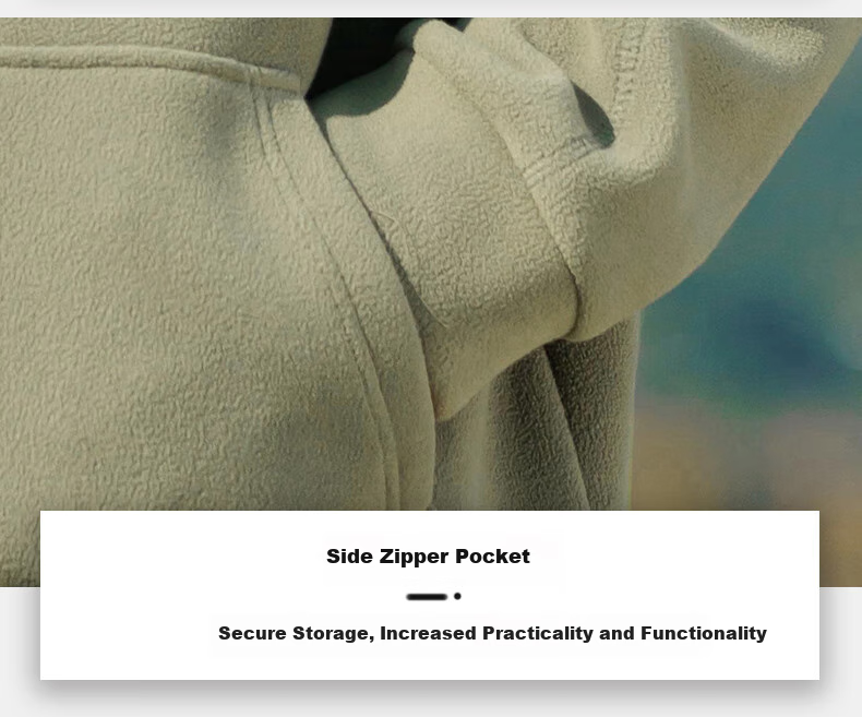 EASTERN CAMEL Fleece Jacket for Men, Spring And Autumn Warm Thickened Cardigan Sweatshirt, Fleece Coat Cotton Padded Jacket Men's Outerwear 19