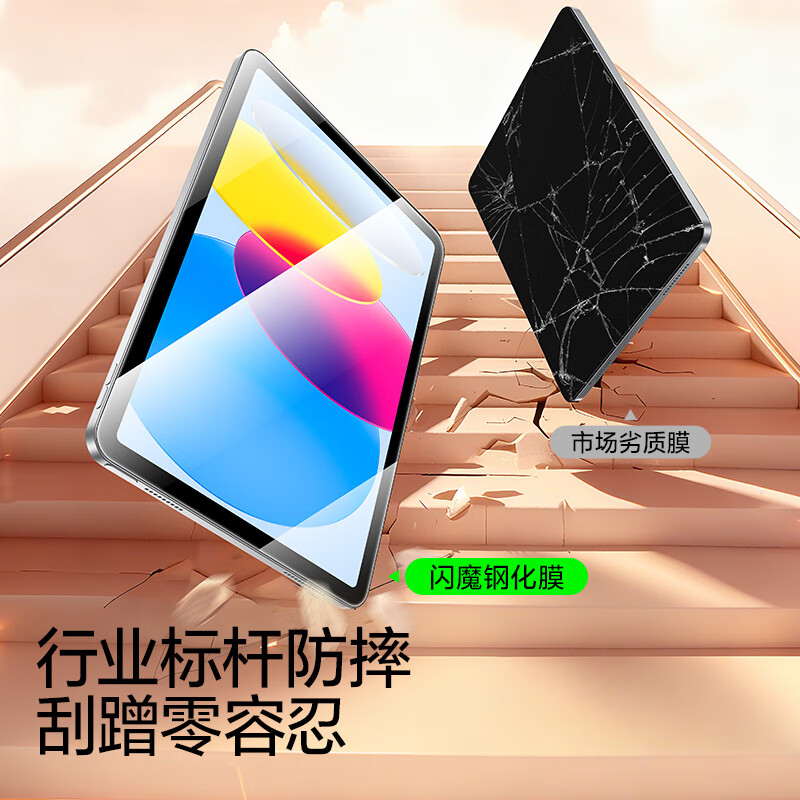 Защитное стекло SmartDevil для iPad Air 7/6 11 дюймов, 2024/2025, с рамкой для легкой установки
