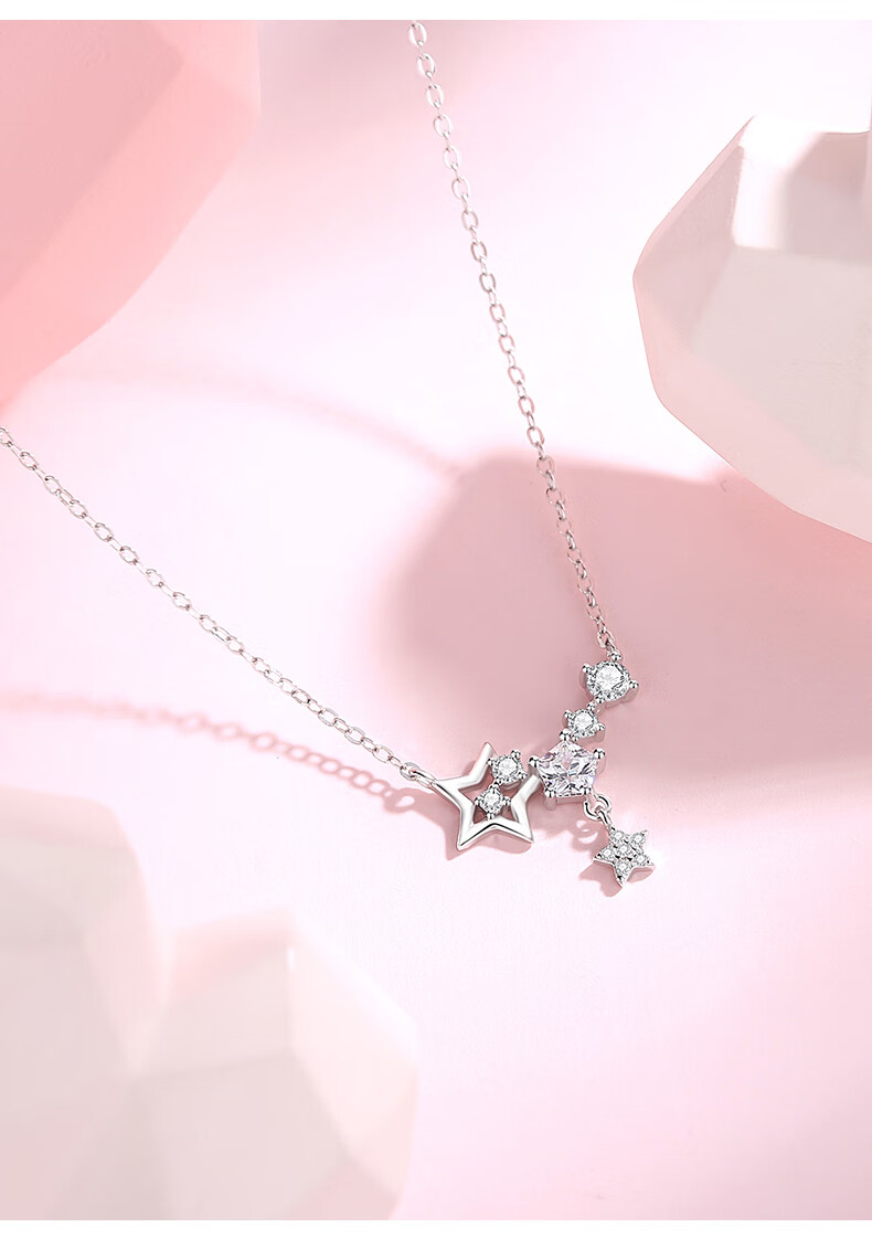 Kadiluo Dazzling Star Language 925 Silver Jewelry Necklace for Women, 2026 New Light Luxury High-End Birthday Gift for Girlfriend 1