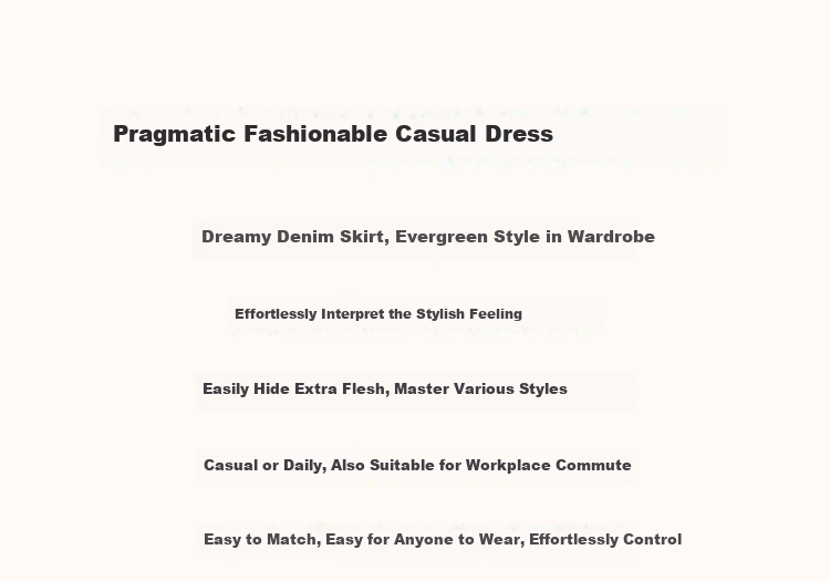Dme Practical Summer Simple Style Lapel Cloud Cotton Loose Comfortable Short Sleeve Women's Denim Dress 1