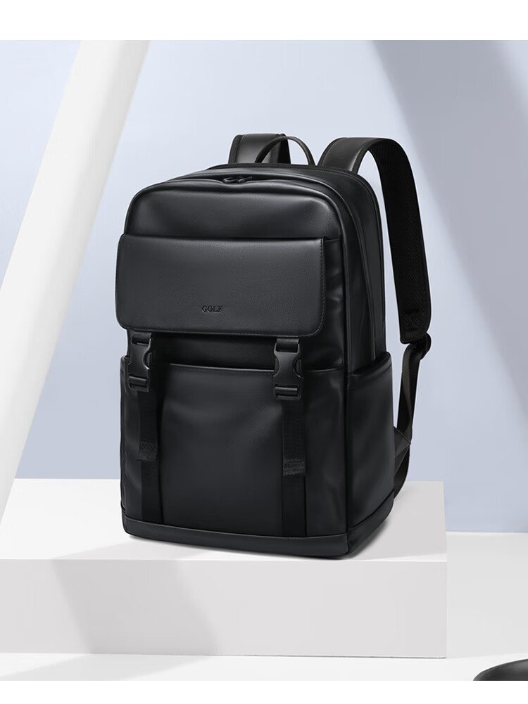 GOLF Men's Travel Backpack Unisex 15.6/16 Inch Laptop Student School Bag Soft Leather Business Backpack 19